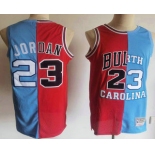 Men's Chicago Bulls #23 Michael Jordan Blue Red Two Tone Stitched Hardwood Classic Swingman Jersey