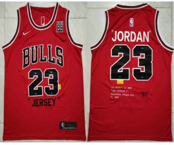 Men's Chicago Bulls #23 Michael Jordan Red 85 Anniversary Nike Swingman Jersey