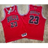 Men's Chicago Bulls #23 Michael Jordan Red With Bulls AU Jersey