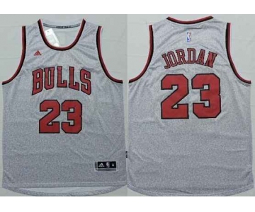 Men's Chicago Bulls #23 Michael Jordan Revolution 30 Swingman 2014 New Gray Jersey