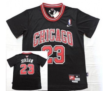 Men's Chicago Bulls #23 Michael Jordan Revolution 30 Swingman Black Short-Sleeved Jersey