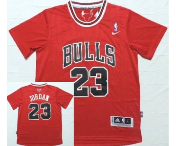 Men's Chicago Bulls #23 Michael Jordan Revolution 30 Swingman Red Short-Sleeved Jersey