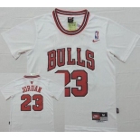 Men's Chicago Bulls #23 Michael Jordan Revolution 30 Swingman White Short-Sleeved Jersey