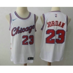 Men's Chicago Bulls #23 Michael Jordan White 2017-18 Nike City Edition Swingman Jersey