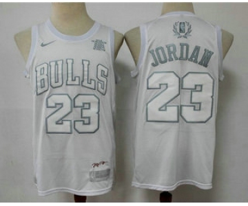 Men's Chicago Bulls #23 Michael Jordan White 2020 MVP Nike Swingman Stitched NBA Jersey