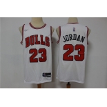 Men's Chicago Bulls #23 Michael Jordan White Nike 75th Anniversary Diamond 2021 Stitched Jersey