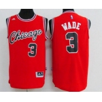 Men's Chicago Bulls #3 Dwyane Wade Red Retro Revolution 30 Swingman Adidas Basketball Jersey