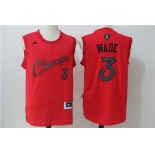 Men's Chicago Bulls #3 Dwyane Wade adidas Red 2016 Christmas Day Stitched NBA Swingman Jersey