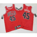 Men's Chicago Bulls #45 Michael Jordan Red 2019 Nike Swingman Printed NBA Jersey