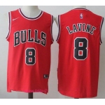 Men's Chicago Bulls #8 Zach LaVine Red 2017-2018 Nike Swingman Stitched NBA Jersey