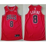 Men's Chicago Bulls #8 Zach LaVine Red 2019 Nike Authentic Stitched NBA Jersey With The Sponsor Logo