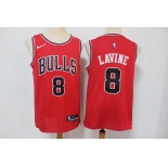 Men's Chicago Bulls #8 Zach LaVine Red Nike 75th Anniversary Diamond 2021 Stitched Jersey