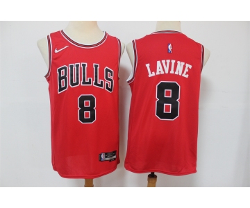 Men's Chicago Bulls #8 Zach LaVine Red Nike 75th Anniversary Diamond 2021 Stitched Jersey