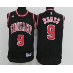 Men's Chicago Bulls #9 Rajon Rondo Black Revolution 30 Swingman Adidas Basketball Jersey