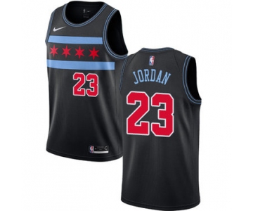 Men's Nike Chicago Bulls #23 Michael Jordan Bulls City Edition Authentic Black NBA Jersey