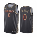 Nike Bulls #0 Coby White Black NBA Swingman 2020-21 City Edition Jersey