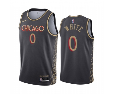 Nike Bulls #0 Coby White Black NBA Swingman 2020-21 City Edition Jersey