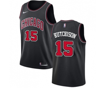 Nike Chicago Bulls #15 Chandler Hutchison Black NBA Swingman Statement Edition Jersey