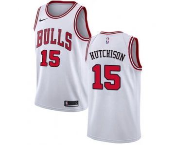 Nike Chicago Bulls #15 Chandler Hutchison White NBA Swingman Association Edition Jersey