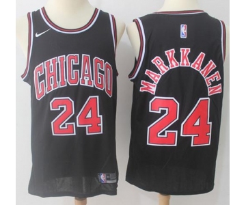 Nike Chicago Bulls #24 Lauri Markkanen Black NBA Swingman Jersey