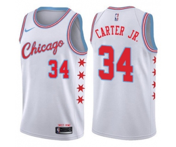 Nike Chicago Bulls #34 Wendell Carter Jr. White NBA Swingman City Edition Jersey