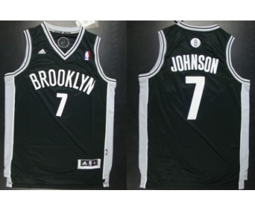 Brooklyn Nets #7 Joe Johnson Revolution 30 Swingman Black Jersey