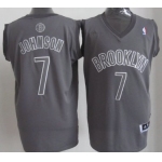 Brooklyn Nets #7 Joe Johnson Revolution 30 Swingman Gray Big Color Jersey