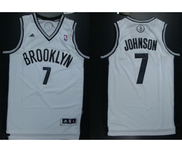 Brooklyn Nets #7 Joe Johnson Revolution 30 Swingman White Jersey