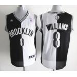 Brooklyn Nets #8 Deron Williams Revolution 30 Swingman Black/White Two Tone Jersey