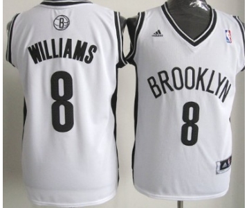 Brooklyn Nets #8 Deron Williams Revolution 30 Swingman White Jersey