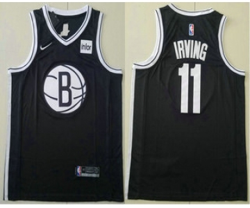 Men's Brooklyn Nets #11 Kyrie Irving Black 2019 NEW Nike Swingman Stitched NBA Jersey With The Sponsor Logo