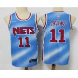 Men's Brooklyn Nets #11 Kyrie Irving Blue 2020-21 Hardwood Classics Stitched NBA Jersey