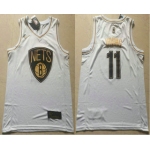 Men's Brooklyn Nets #11 Kyrie Irving White Golden Nike Swingman Stitched NBA Jersey