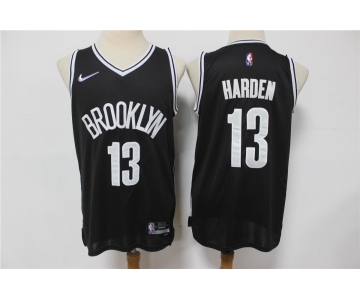 Men's Brooklyn Nets #13 James Harden Black 75th Anniversary Diamond 2021 Stitched Jersey