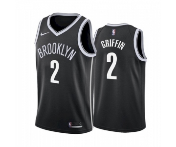 Men's Brooklyn Nets #2 Blake Griffin Black Stitched 2021 Jersey