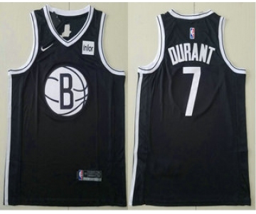 Men's Brooklyn Nets #7 Kevin Durant Black 2019 NEW Nike Swingman Stitched NBA Jersey With The Sponsor Logo