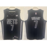 Men's Brooklyn Nets #7 Kevin Durant Black Stitched Basketball Jersey