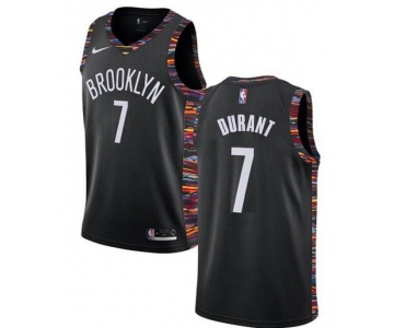 Mens Brooklyn Nets #7 Kevin Durant Nike Black City Edition 2019-20 Jersey