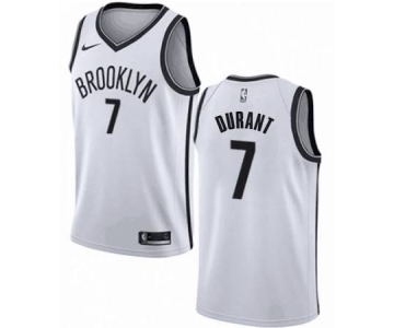 Men's Brooklyn Nets #7 Kevin Durant Nike White Swingman 2019-20 Jersey