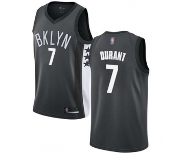 Nets #7 Kevin Durant Gray Basketball Swingman Statement Edition Jersey