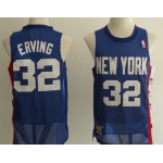 New Jersey Nets #32 Julius Erving ABA Hardwood Classic Blue Swingman Jersey