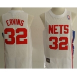 New Jersey Nets #32 Julius Erving ABA Hardwood Classic White Swingman Jersey