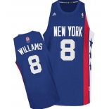 New Jersey Nets #8 Deron Williams ABA Hardwood Classic Blue Swingman Jersey