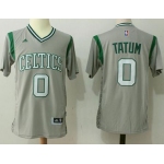 Boston Celtics #0 Jayson Tatum Gray Pride Stitched NBA Jersey