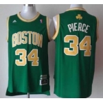 Boston Celtics #34 Paul Pierce Revolution 30 Swingman Green With Gold Jersey