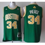 Boston Celtics #34 Paul Pierce Revolution 30 Swingman Green With Gold Jersey