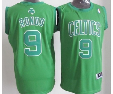 Boston Celtics #9 Rajon Rondo Revolution 30 Swingman Green Big Color Jersey