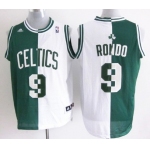 Boston Celtics #9 Rajon Rondo Revolution 30 Swingman Green/White Two Tone Jersey