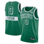 Men's Boston Celtics #0 Jayson Tatum 75th Anniversary Green 2021 Stitched Basketball Jersey