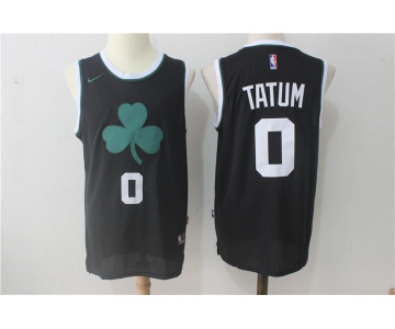 Men's Boston Celtics #0 Jayson Tatum Black 2017-2018 Nike Swingman Stitched NBA Jersey